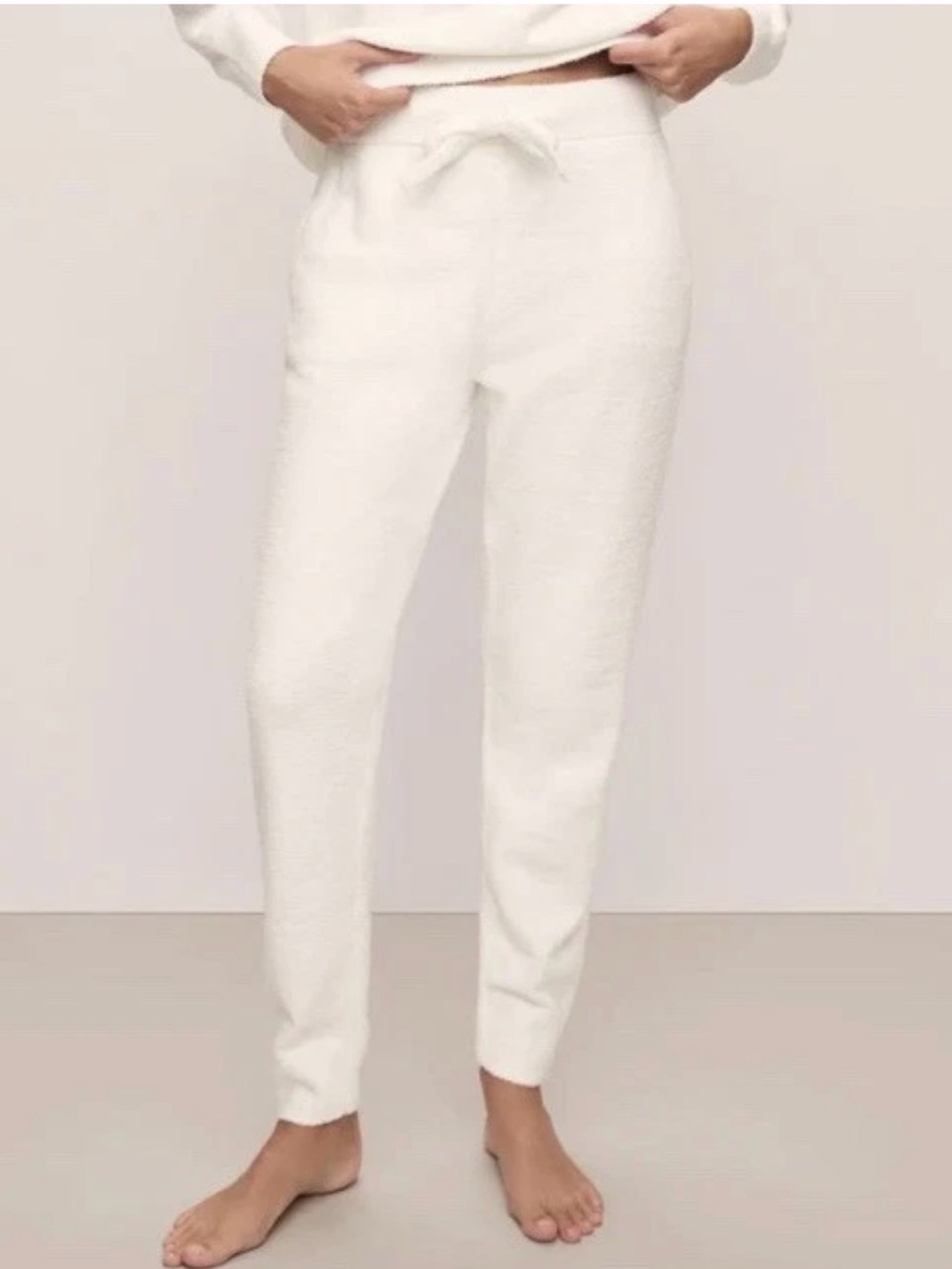 Eberjey Cream Cozy Knit Joggers